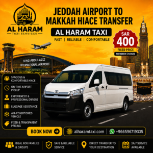 Jeddah Airport to Makkah Hiace transfer service