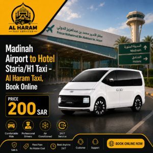 Madinah Airport to Hotel Staria H1 Taxi