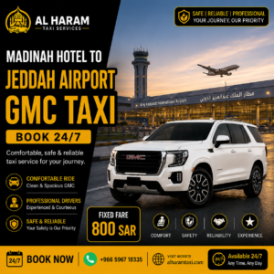 Madinah Hotel to Jeddah Airport GMC Taxi