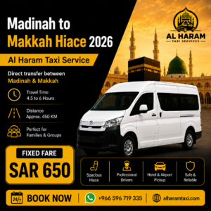 Madinah to Makkah Hiace Taxi
