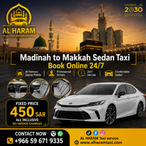 Madinah to Makkah Sedan Taxi