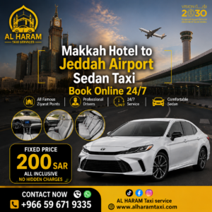 Makkah Hotel to Jeddah Airport Sedan Taxi