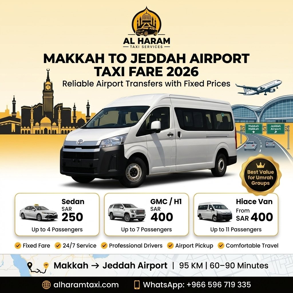 Makkah to Jeddah Airport Taxi Fare