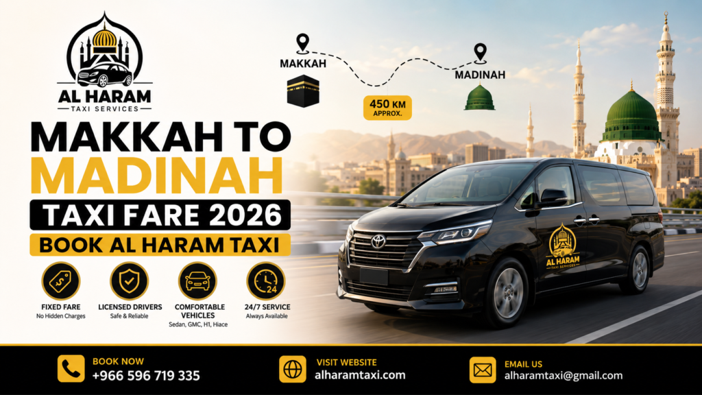Makkah to Madinah Taxi Fare