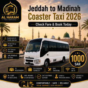 Jeddah to Madinah Coaster Taxi