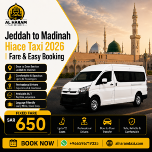 Jeddah to Madinah Hiace Taxi