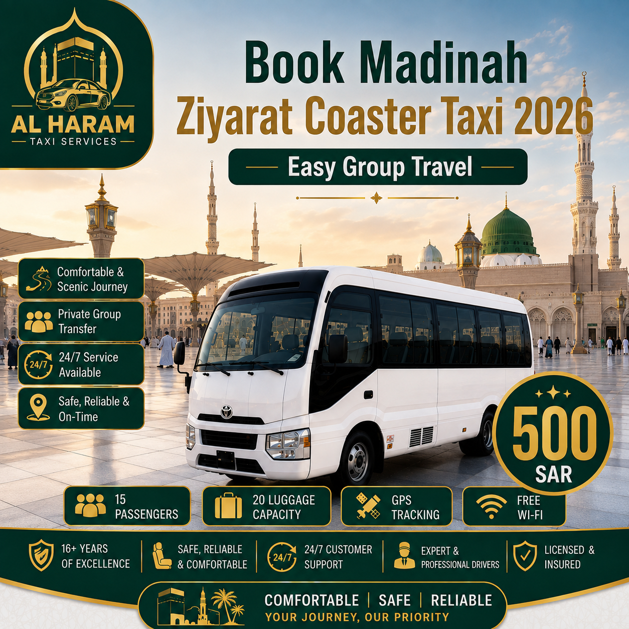Madinah Ziyarat Coaster Taxi