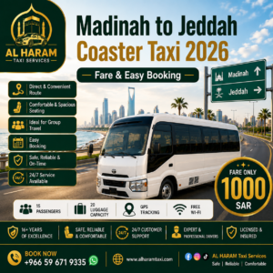 Madinah to Jeddah Coaster Taxi