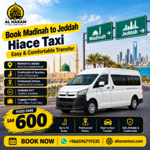 Madinah to Jeddah Hiace Taxi