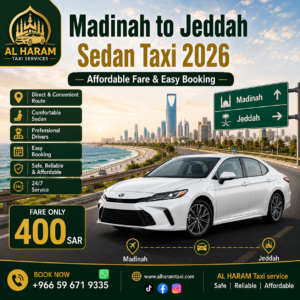 Madinah to Jeddah Sedan Taxi
